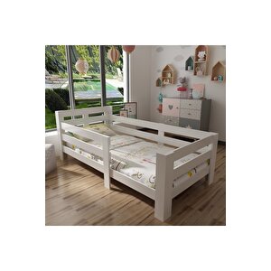 Montessori̇ Karyola - X2008- Beyaz-90x190cm Yatak Uyumlu