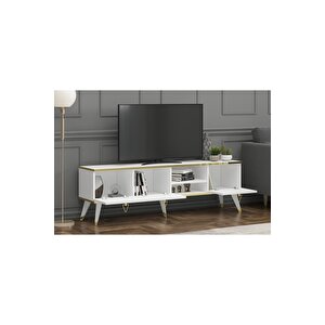 Luna Tv Ünitesi 160 Cm Beyaz-altın
