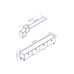Di̇ena Tv Üni̇tesi̇ 210 Cm