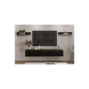 Bella Tv Ünitesi 150 Cm Siyah-altın