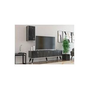 Hermes Tv Ünitesi 150 Cm Bendir-gümüş