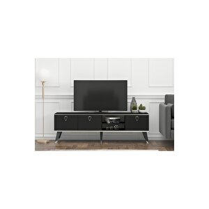 Luna Tv Ünitesi 160 Cm Siyah-gümüş