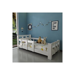 Montessori̇ Karyola - W41- Beyaz-90x190cm Yatak Uyumlu