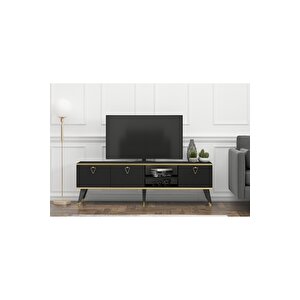 Luna Tv Ünitesi 160 Cm Siyah-altın