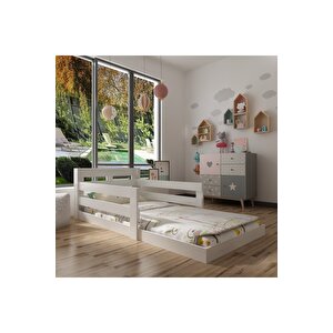Montessori̇ Karyola - X2015- Beyaz-90x190cm Yatak Uyumlu