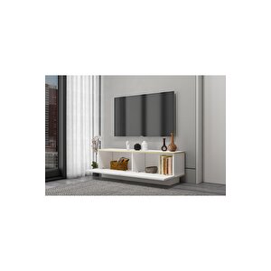 Ares Tv Ünitesi 135 Cm Beyaz-altın
