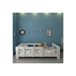 Montessori̇ Karyola - W42- Beyaz-90x190cm Yatak Uyumlu