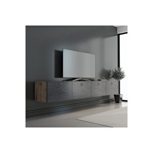 Hamper Tv Ünitesi Çırağan - Bendır Mermer Gold 180 Cm