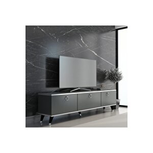 Gold Tv Ünitesi Antrasit Gümüş 210 Cm Genişlik Z3001