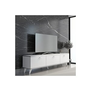 Beyaz Gümüş Elite Gold Tv Ünitesi 180 Cm Z2001