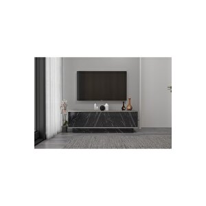 Ares Tv Ünitesi 135 Cm Bendir Mermer-gümüş