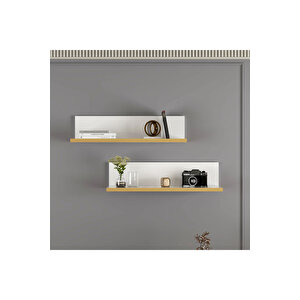 Li̇fe Duvar Rafi 60 Cm Beyaz Gold