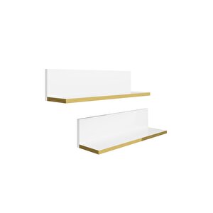 Li̇fe Duvar Rafi 60 Cm Beyaz Gold