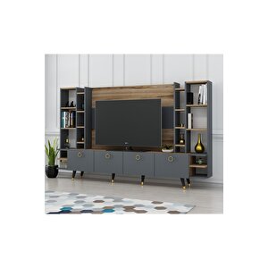 Pastel X2125 Çırağan - Antrasit 220 Cm