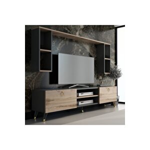 Antrasit Çırağan Still Gold Tv Ünitesi 180 Cm X2137