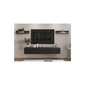 Bella Tv Ünitesi 150 Cm Antrasit-altın
