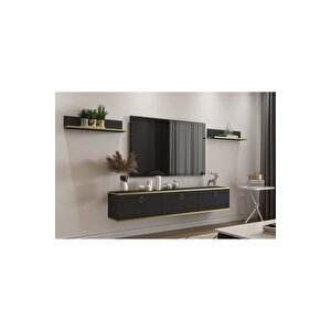 Bella Tv Ünitesi 150 Cm Antrasit-altın