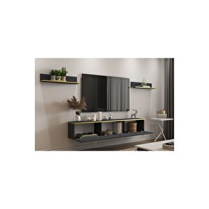 Bella Tv Ünitesi 150 Cm Antrasit-altın