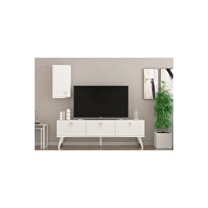 Hermes Tv Ünitesi 150 Cm Beyaz-gümüş