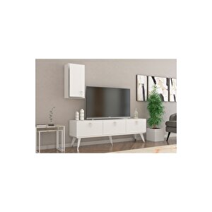 Hermes Tv Ünitesi 150 Cm Beyaz-gümüş