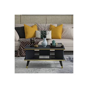 Galipol Orta Sehpa 80 Cm Antrasit-altın