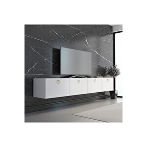 Hamper Tv Ünitesi Beyaz Gold 180 Cm