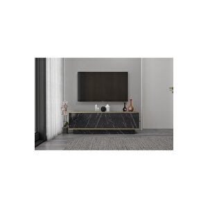 Ares Tv Ünitesi 135 Cm Bendir Mermer-altın