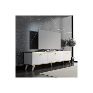 Gold Tv Ünitesi Beyaz Gold 210 Cm Genişlik Z3001