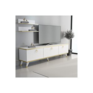 Mobilya I Life Tv Ünitesi Beyaz Altın 150 Cm
