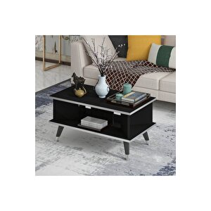 Galipol Orta Sehpa 80 Cm Siyah - Gümüş