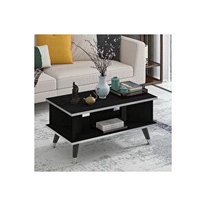 Galipol Orta Sehpa 80 Cm Siyah - Gümüş