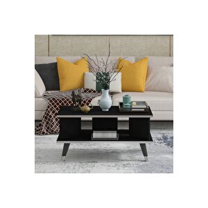 Galipol Orta Sehpa 80 Cm Siyah - Gümüş