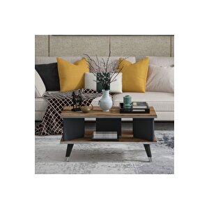Galipol Orta Sehpa 80 Cm Çırağan - Antrasit - Gümüş