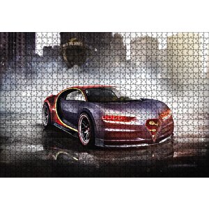 Bugatti Chiron Otomobil Puzzle Yapboz Mdf Ahşap 1000 Parça