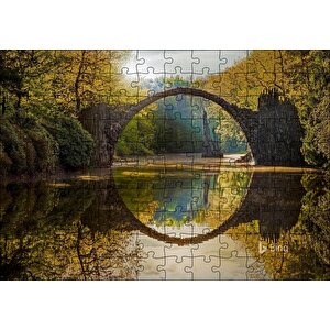 Rakotz Köprüsü Görseli Puzzle Yapboz Mdf Ahşap 120 Parça