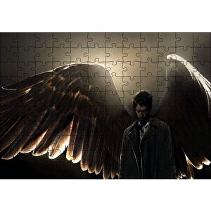 Supernatural Melek Kanatları Puzzle Yapboz Mdf Ahşap 120 Parça