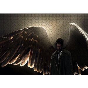 Supernatural Melek Kanatları Puzzle Yapboz Mdf Ahşap 500 Parça