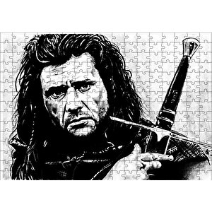 Cesur Yürek Siyah Beyaz Puzzle Yapboz Mdf Ahşap 255 Parça