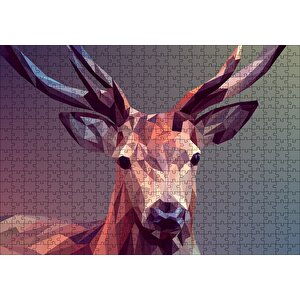 Geyik Dijital Mozaik Puzzle Yapboz Mdf Ahşap 500 Parça