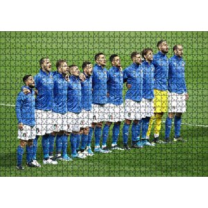Euro 2021 Kupa Şampiyonu İtalya Puzzle Yapboz Mdf Ahşap 1000 Parça