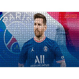 Messi Psg Görseli Puzzle Yapboz Mdf Ahşap 1000 Parça