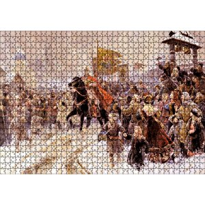 Savaştan Dönen Komutanın Şehre Girişi Puzzle Yapboz Mdf Ahşap 1000 Parça