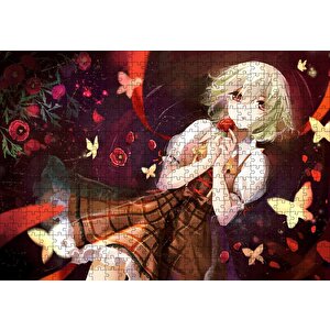 Anime Kız Yuuka Kazami Puzzle Yapboz Mdf Ahşap 500 Parça