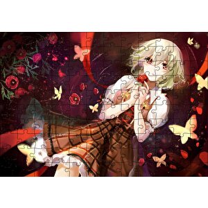 Anime Kız Yuuka Kazami Puzzle Yapboz Mdf Ahşap 120 Parça