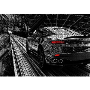 Aston Martin Superleggera Volante Siyah Puzzle Yapboz Mdf Ahşap 1000 Parça