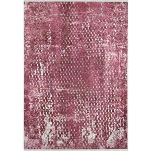 Modern Bordo Dijital Baskı Yıkanabilir Hipoalerjenik Kaymaz Taban Halı Yolluk 120x180 cm