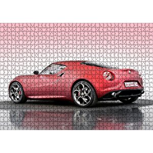 Alfa Romeo 4c Concept Arabası Görseli Puzzle Yapboz Mdf Ahşap 1000 Parça