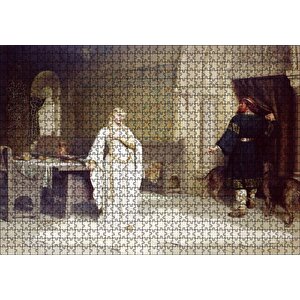 Beyaz Kıyafetli Lady Godiva Puzzle Yapboz Mdf Ahşap 1000 Parça