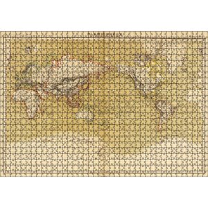 Dünya Haritası 1833 Yılı Puzzle Yapboz Mdf Ahşap 1000 Parça