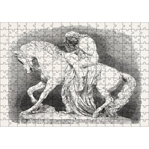 Lady Godiva Taş Heykel Puzzle Yapboz Mdf Ahşap 255 Parça